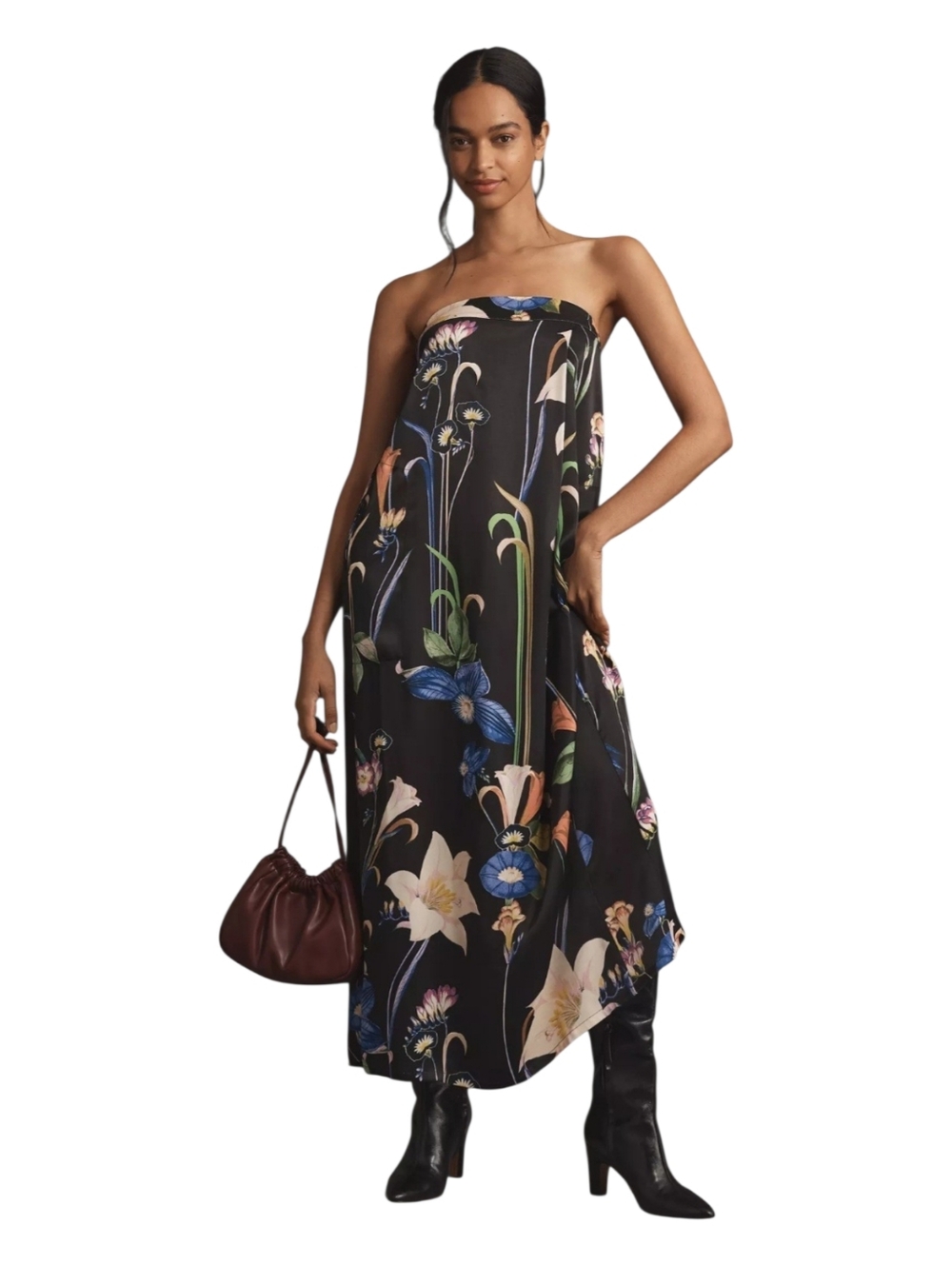 Corey Lynn Calter Strapless Maxi Dress Size XL  14 - 16  New With Tag Floral